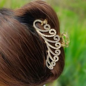 Pearl & Rhinestone Decor Hair Claw